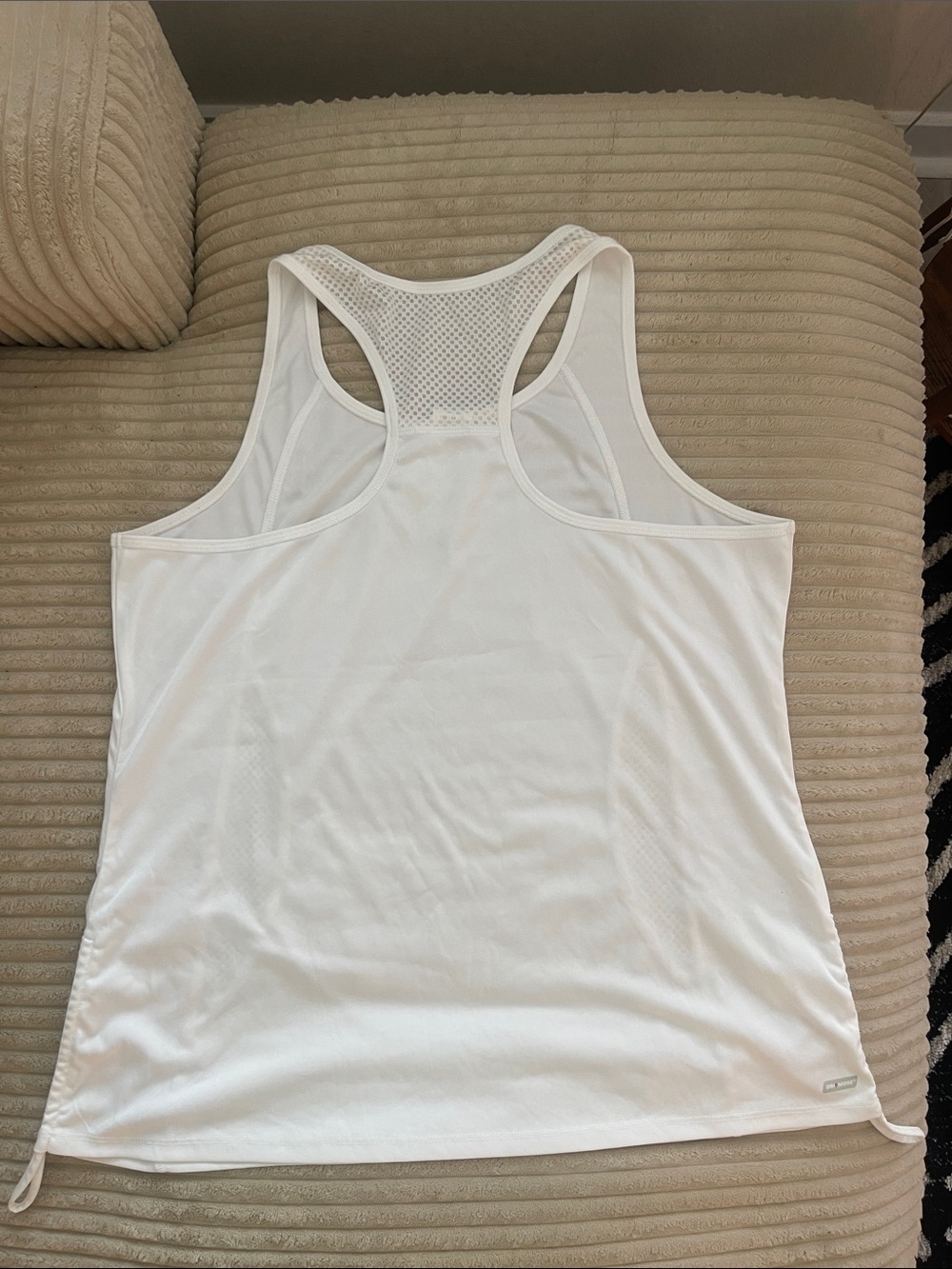 Danskin Now White Racerback Mesh-Panel Tank - Picture 2 of 3
